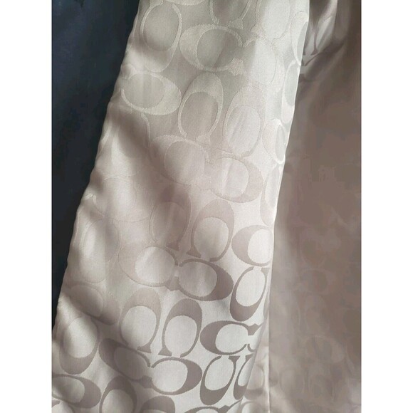 Coach Trench Coat Women's Medium Black Button Front  Capsule Staple Quiet Luxury - Picture 7 of 9